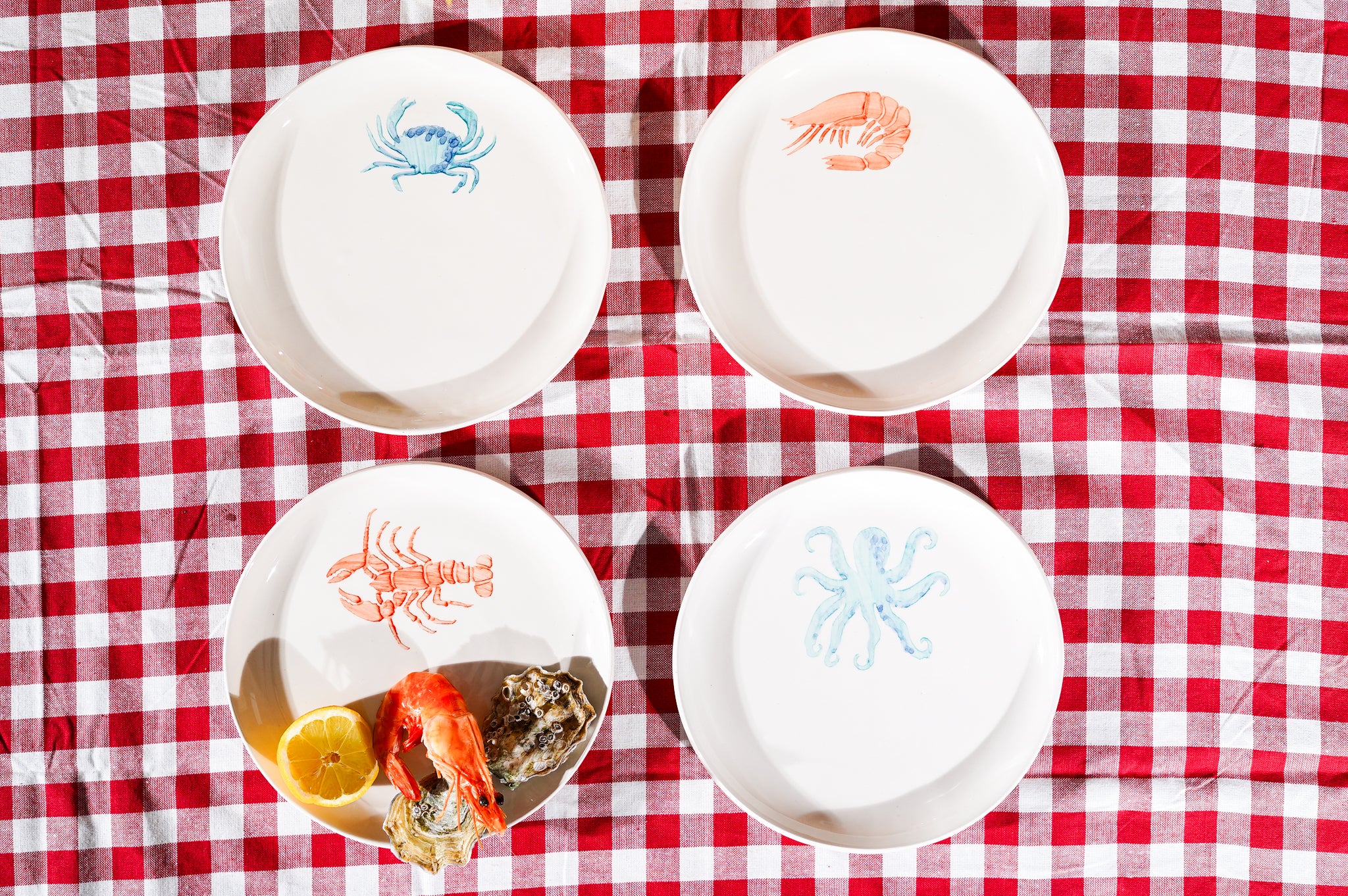 Fish Fête handgemaakte borden set of 4 - Image 7