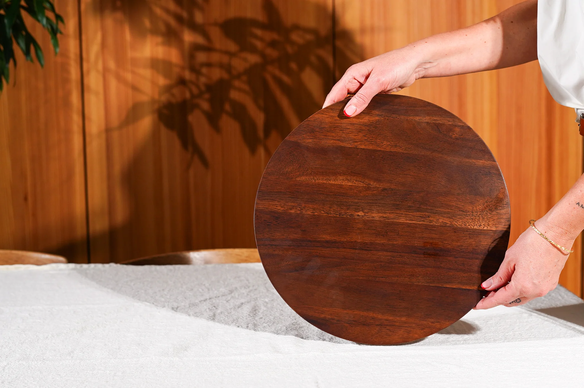 Taartplateau hout 35cm - Image 5